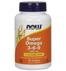 NOW Super Omega-3 6 9 — витамины Омега-3 6 9 - БАД